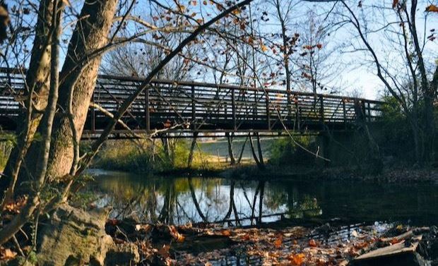 Pedestrian bridge on the Stones River Greenway